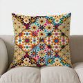 Colorful Geometric Patchwork Pattern Double-sided Printed pillow cover Short plush Suitable living room sofa throw cushion cover