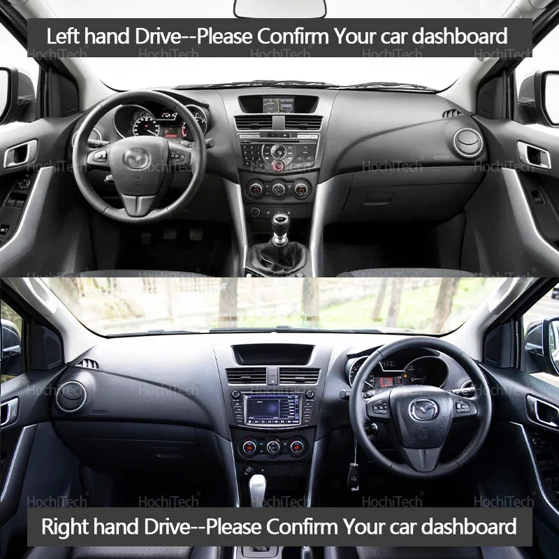 For Mazda BT50 UP UR 2012 2013 2014 2015 20126 2017 2018 2019 Auto Dashboard Cover Dash Mat Board Pad Carpet Dashmat Anti-UV Mat