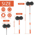 Extendable Microfiber Car Wash Brush Mop Kit with Long Handle 360° Rotating Chenille Car Cleaning Mitt Supplies for Car RV SUV