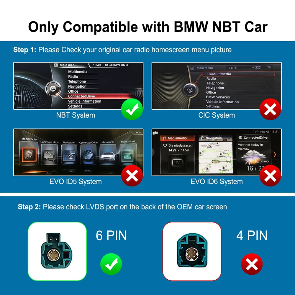 Wireless CarPlay For BMW NBT CIC 1 2 3 4 5 7 Series F22 F10 F01 F02 X3 X4 F25 F26 MINI X4 X5 X6 F56 F15 F16 F85 Android Auto Box