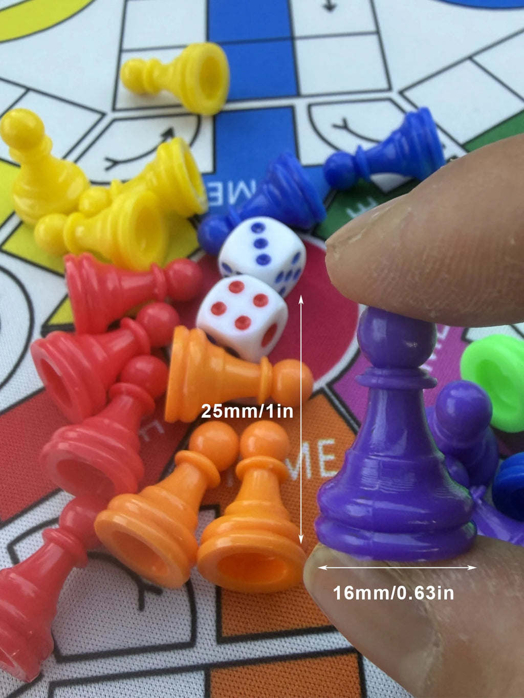 New Round Ludo Board Game Classic Strategy Game For 2-6 Players with Clearly Marked Sections Colorful Family Game Night Activity