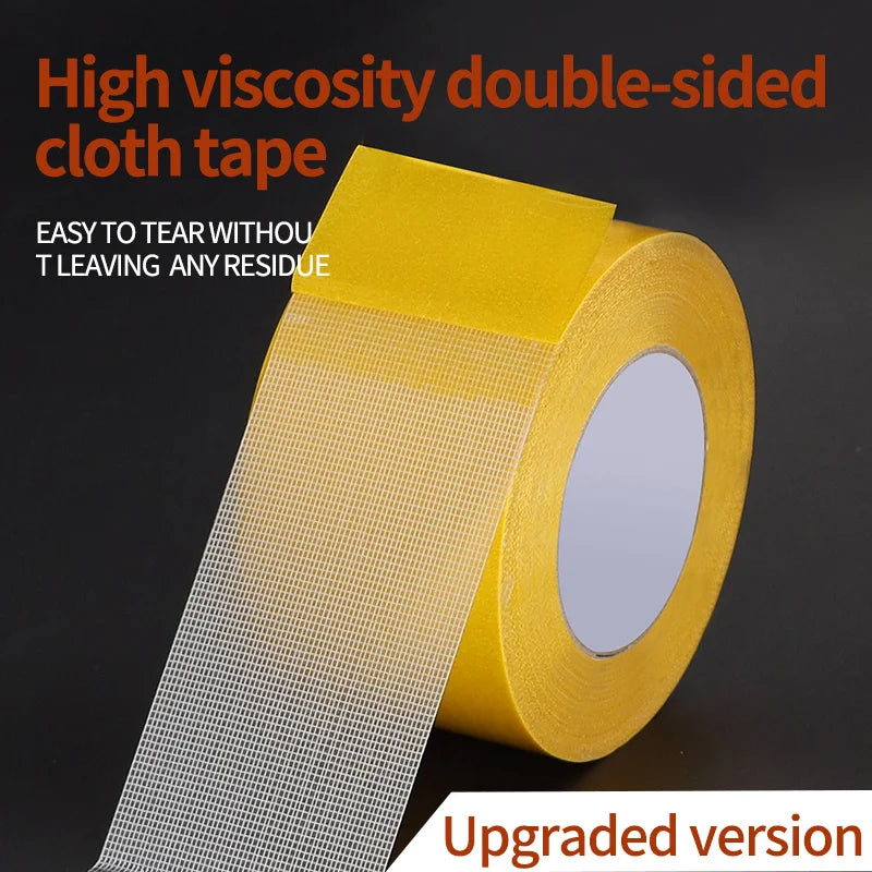 10M Double Sided Tape High Viscosity Grid Fiber Transparent Double Sided Tape Sticky Waterproof Adhesive Fiber Mesh Tapes