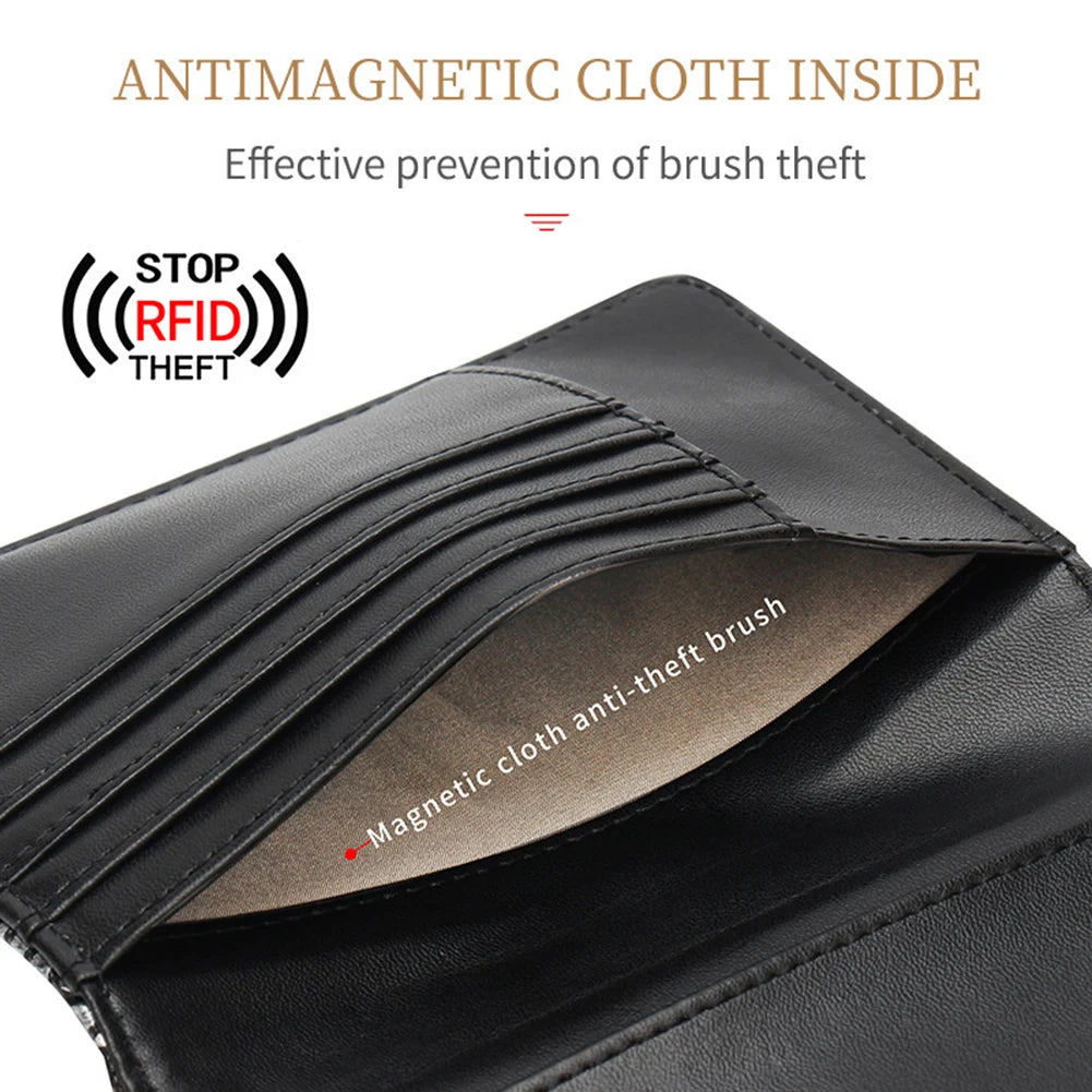 Rfid-Passport Holder For Travel Novelty Waterproof Passport Holder Cover With 3D Metal Badge Portable Card Wallet For Bank Cards