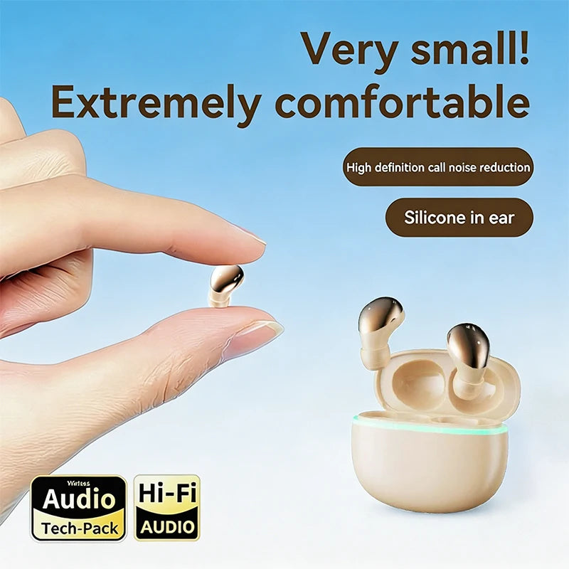 B53-Bluetooth 5.4 Wireless Earphones Small Earbuds Sleeping Sport Invisible Headphones Bass Sound Quality Headset