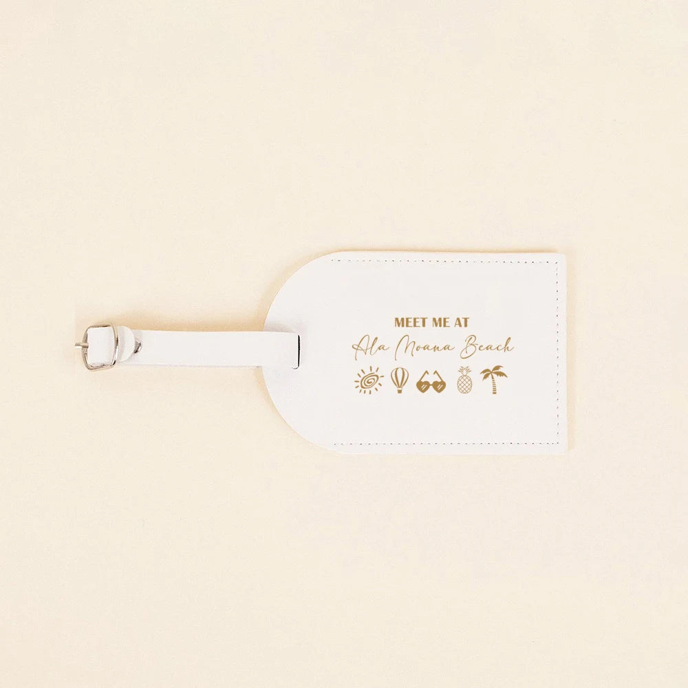 Personalized Pu Leather Luggage Tag Monogrammed Couple Travel Baggage Label Tags Wedding Bridal Shower Gift for Family Friends