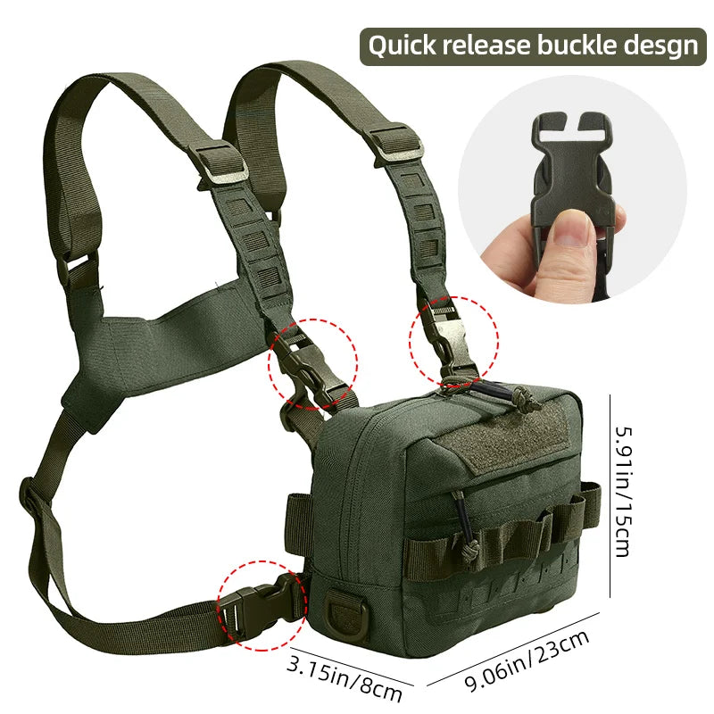 Tactical Camping Vest for Men Fishing Lure Tackle Backpack Outdoor Sports Climbing Hiking Mountainnering Gym Travel Camo Pack