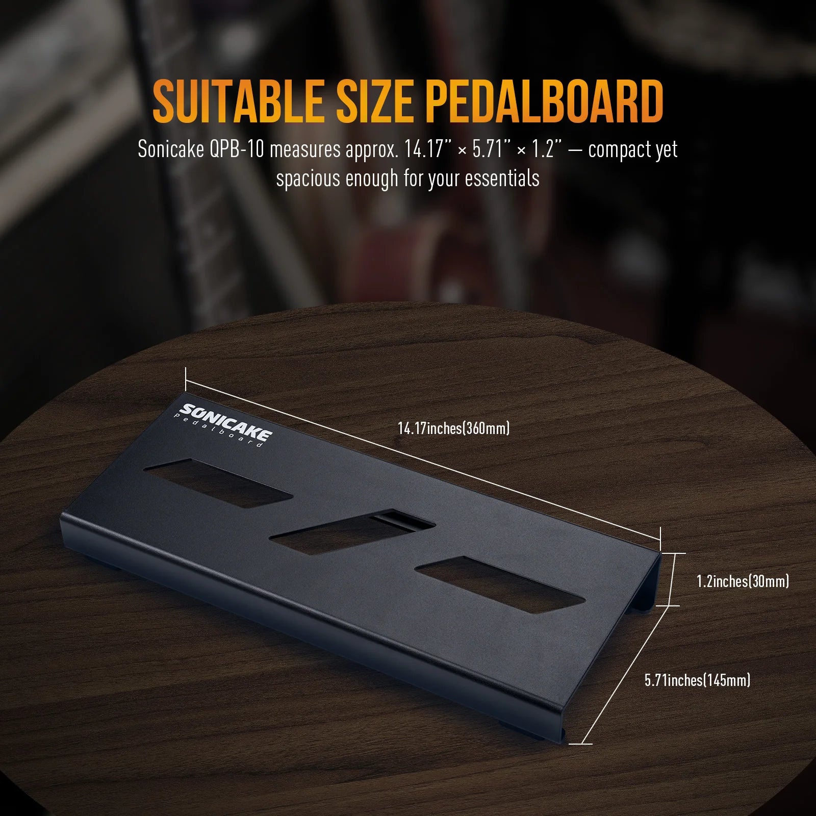 SONICAKE Mini Guitar Pedal Board Guitar Effects Compact Small Pedalboard with Pedals Mountain Tape, Cable Tie & Patch Cables