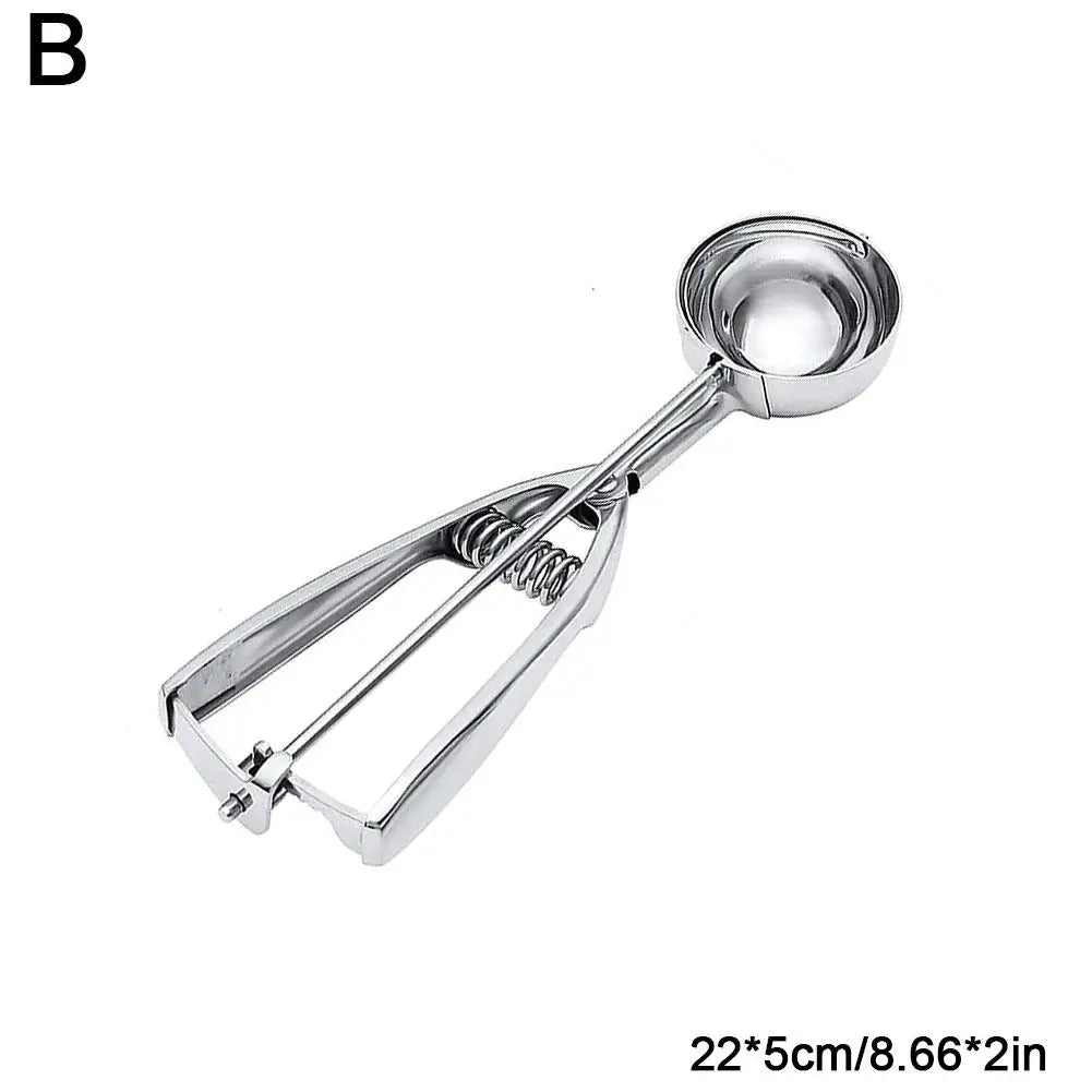 Ice Cream Scoop, 1/3PCS Cookie Scoops For Baking Stainless Steel Ice Cream Scooper With Trigger Release For Portion Control
