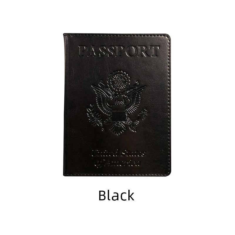 Travel Passport Cover Card Protector Women Men Embossing Travel ID&Document Passport Holder Business PU Leather Wallet Case NEW