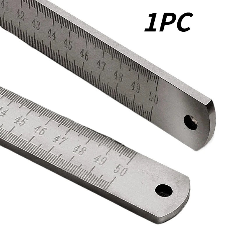 2026 New 1pc Dual-Purpose Stainless Steel Ruler - 20' Professional Measuring Tool & Emergency Window-Breaking Lifesaver Gauge