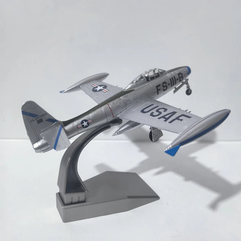 JASON TUTU Diecast Metal 1/72 Scale F-84 Thunderjet Fighter Military Model Airplane Collect Gift