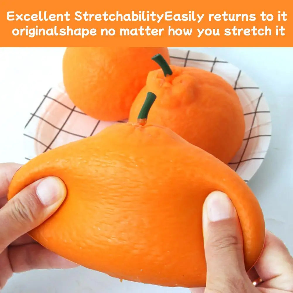 Orange Stress Crunchy Squeeze Ball Squishy Toy Soft Feel Fidget Toy Sensory Anti Stress Toys for Kids & Adults orange Toy