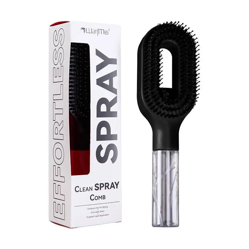 1Pcs Spray Hair Brush Refillable Liquid Water Spray Paddle Comb Anti Static Soft Bristle Hair Styling Massage Comb For Home
