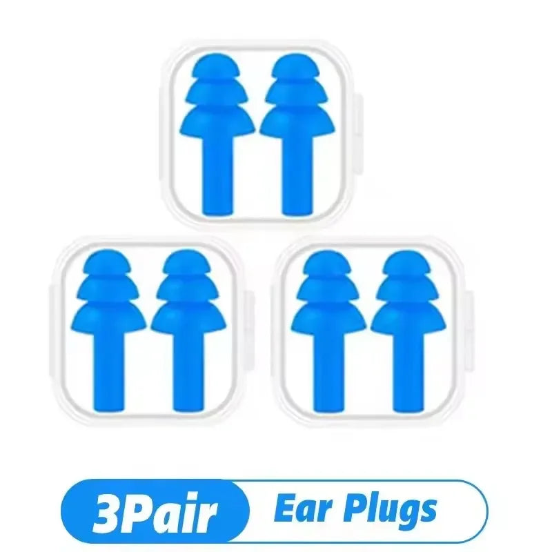 1-20Pairs Waterproof Silicone Ear Plugs Noise Cancelling Sleeping Swimming Earplugs Reusable Comfortable Hearing Protection