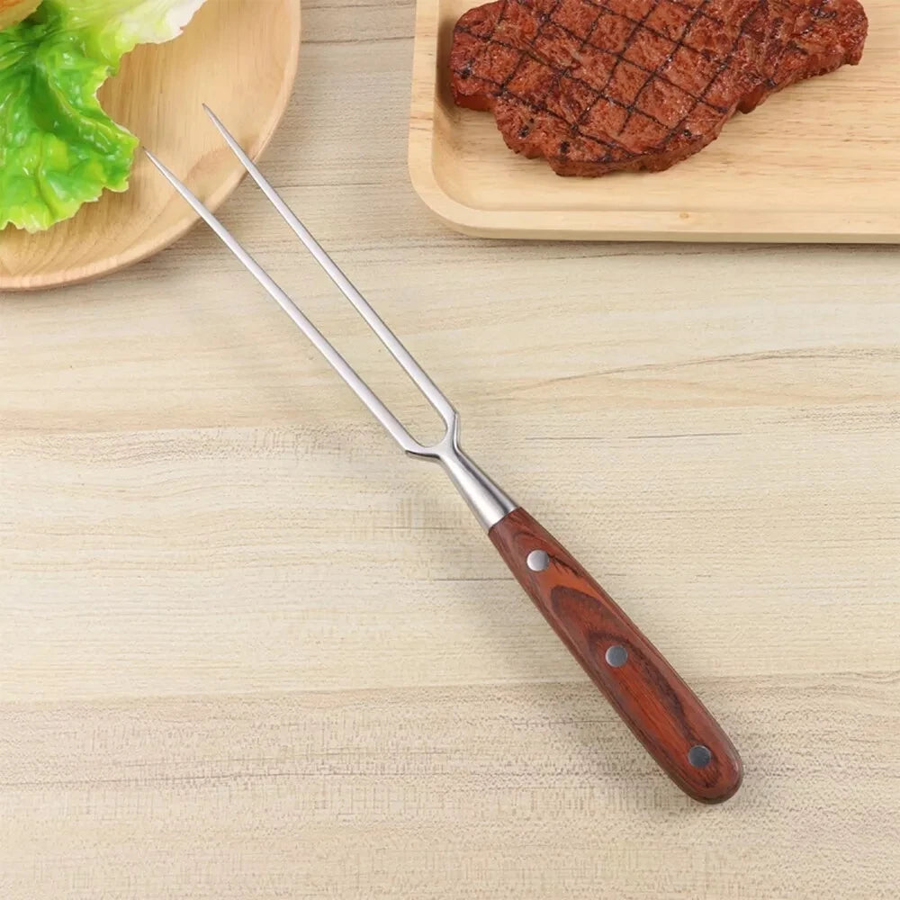 Stainless Steel Cooking Carving Fork Barbecues BBQ Tool Meat Fork Kitchen Gadgets