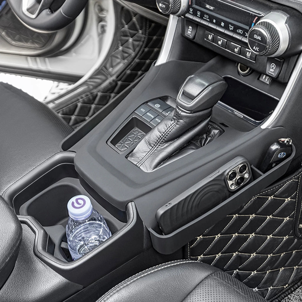 Only LHD! For Toyota RAV4 2019-2024 Car Accessories Silica Gel Gear Panel Storage Box Phone Holder Container Tray