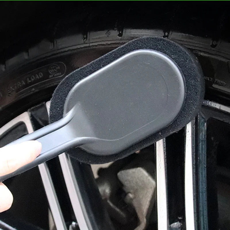 Car Tire Wheel Polishing Sponge Brush Long Handle Interior Brush Waxing Tire Hub Cleaning Sponge Brush Cleaning Car Accessories