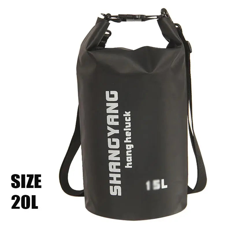 Outdoor PVC Dry Sack Bag Waterproof 10L 20L 30L Motorcycle Bag Shoulder Bag for Diving Swimming Hiking Driving Travel Kits