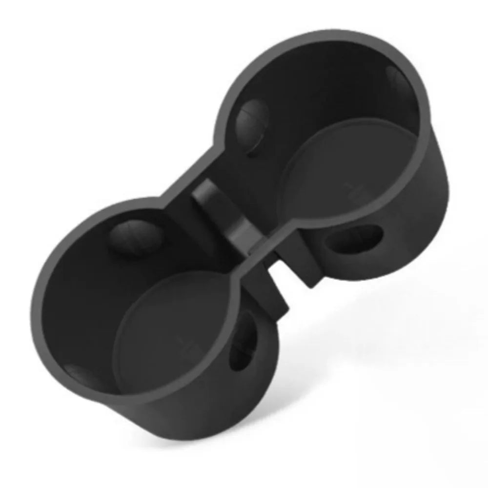 Portable Double Hole Car Cup Holder Made of TPE Universal Fit Vehicle Center Console Storage Box Interior Gadget
