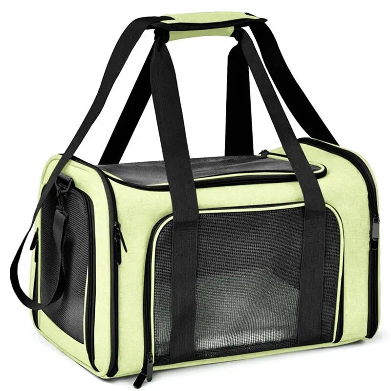 ZHAYA Foldable Pet Carrier Backpack Breathable Large Capacity Car Travel Cat Dog Small Portable Anti Shedding Pet Supplies
