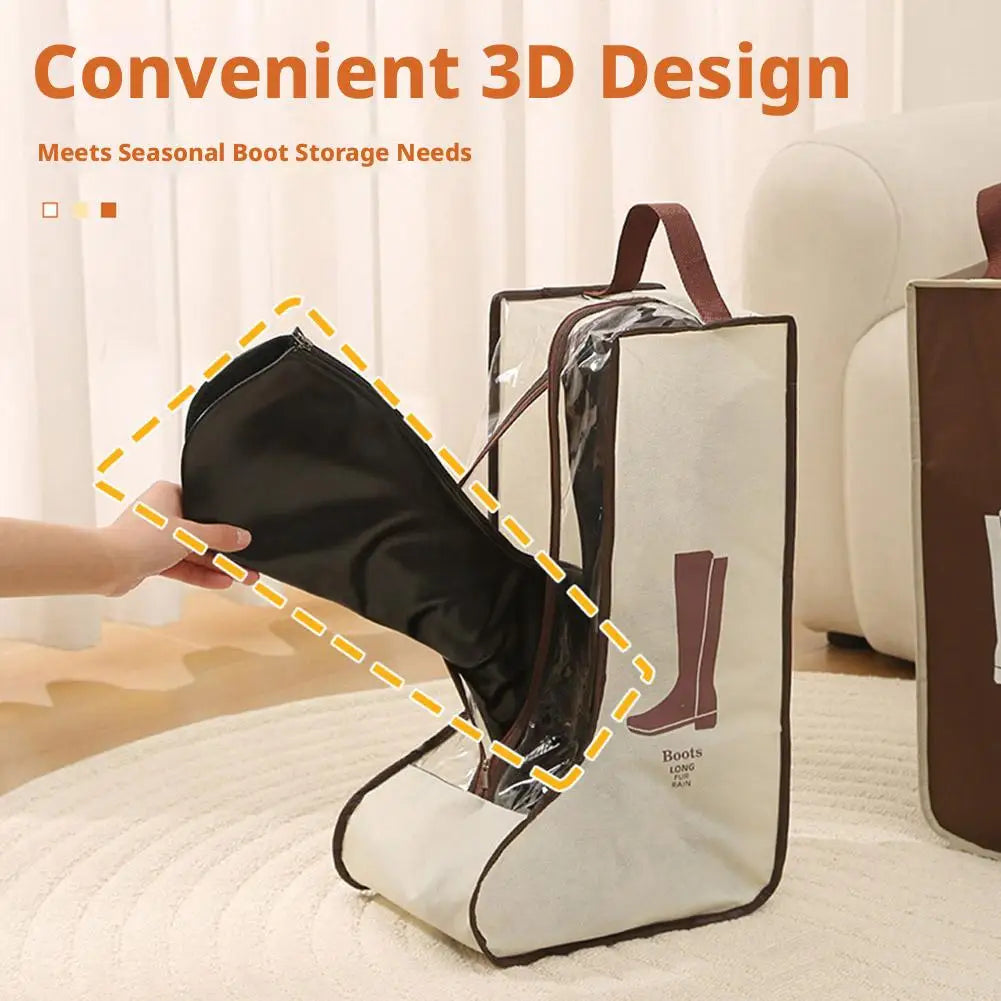 Waterproof Tall Boots Storage Bag Moistureproof Dustproof Boot Protection Cover Portable Travel Shoe Organizer Pouch