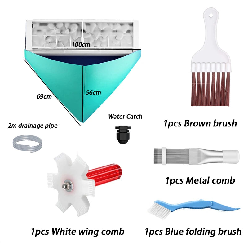 Air Conditioner Fin Cleaning Heat Dissipation Brush Condenser Dryer Stainless Steel Cleaning Brush Air Conditioner Slat Comb
