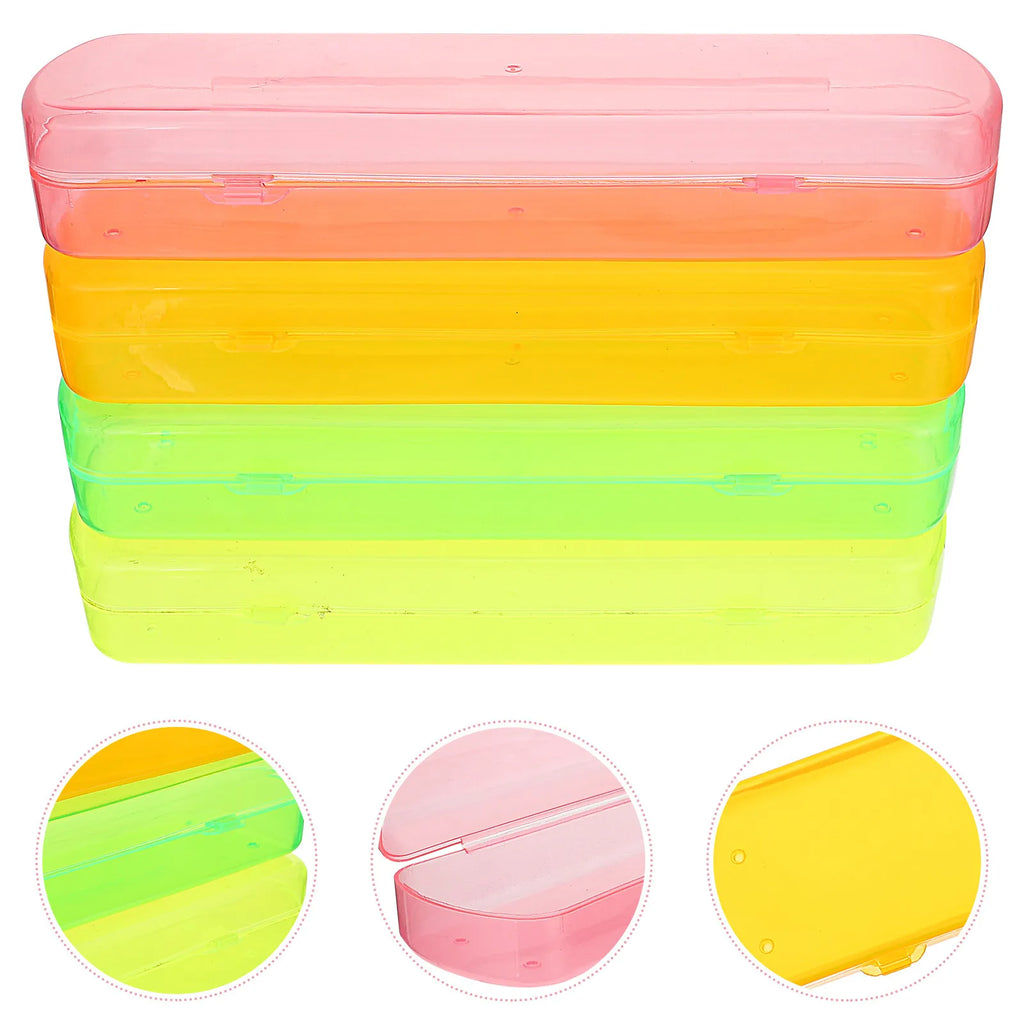 4Pcs Toothbrush Box Travel Portable Plastic Toothbrush Holder Airtight Organizer Storage Case for Business Camping