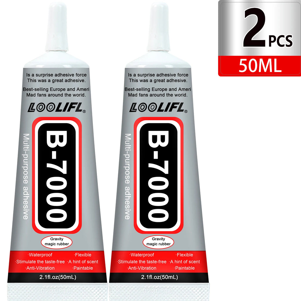 Loolifl B-7000 15/25/50/110Mltransparent Phone Screen Repair Glue Universal Glass Plastic DIY Adhesive with Precision Applicator