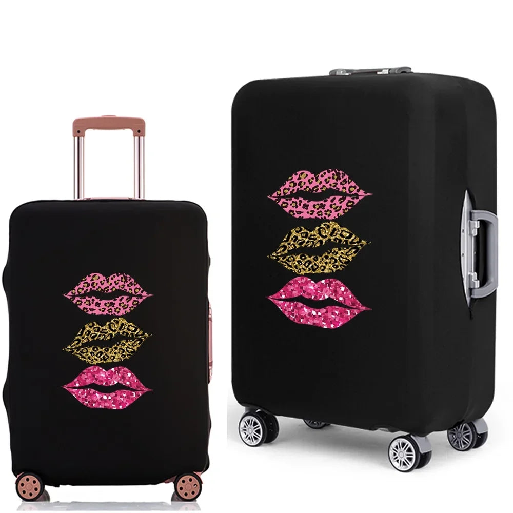 Luggage Protective Cover Thicken Elastic Luggage Dust Case Bag for 18-28 Inch Travel Suitcases Mouth Pattern Travel Accessories