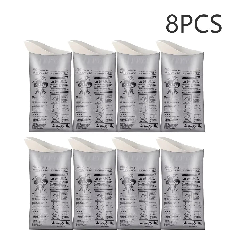 4-20PCS Outdoor Emergency Urine Bags 600ml Disposable Travel Mobile Toilet Portable Urinal Bag for Female Baby Male Vomiting Bag