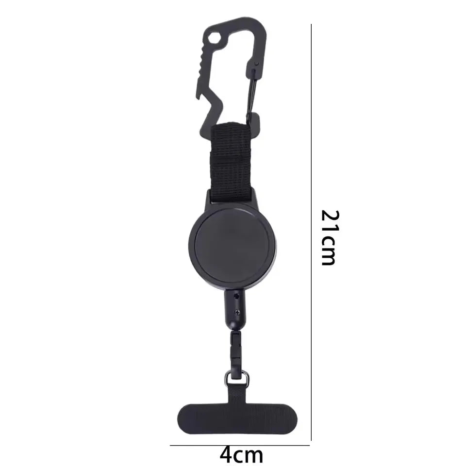 Retractable Keychain Heavy Duty Lanyard Anti-Theft Phone Holder Travel Cellphone Strap Smartphone Safety Tether With Belt Clip