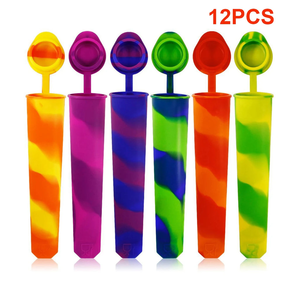 6-24pcs Popsicles Molds DIY Popsicle Maker Summer Ice Cream Yogurt Jelly Ice Pop Mold Freeze Cream Maker Kitchen Tool Accessory