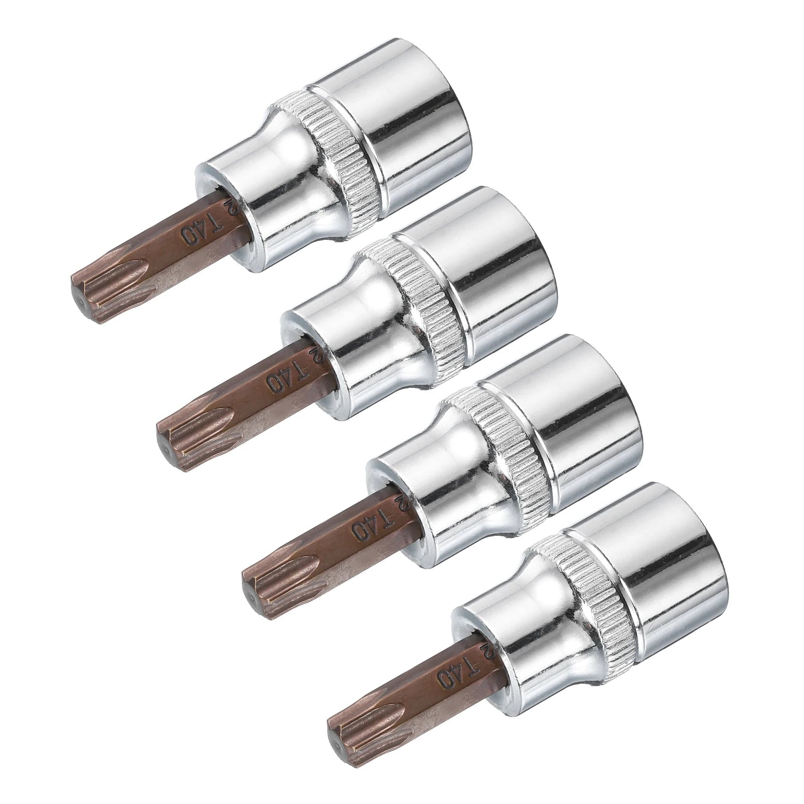2/3/4/5pcs T8 T20 T25 T27 T30 T40 T50 Torx Bit Socket 1/4" 3/8" Drive S2 Steel Bits CR-V Sockets 38/48mm Length Use with Ratchet