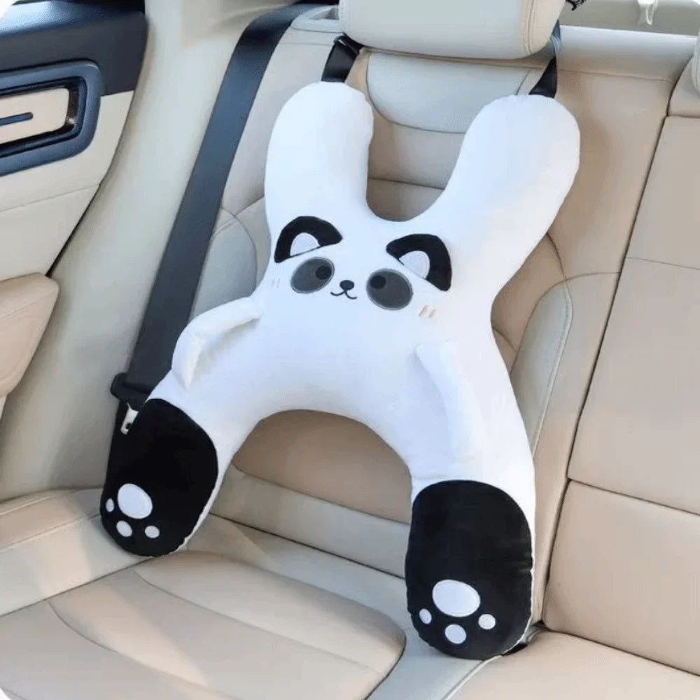 Cute Cartoon Car Headrest Head Support Removable Unisex Sleeping Pillow Breathable Comfortable Car Mounted Pillow Travel Comfort