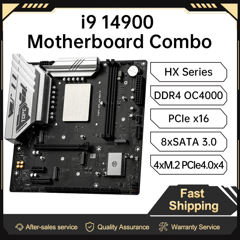 TOPC Intel Core I9-14900HX MATX Motherboard DDR4 with 2.5G LAN Support DIY High Performance Budget Gaming Builds PC