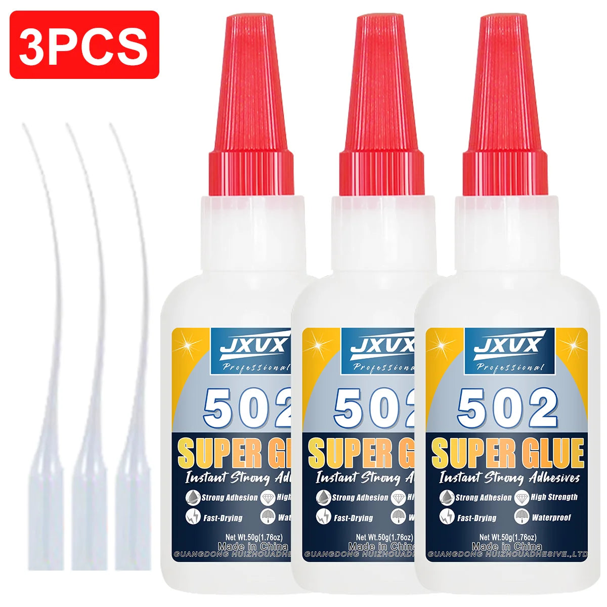 Super Universal Glue 502, Liquid Glue, Suitable for Wood, Glass, Metal, Plastic, Repair, DIY Crafts, Large Size of 50g for Greater Profitability, Stationery, Office Supplies, Glue