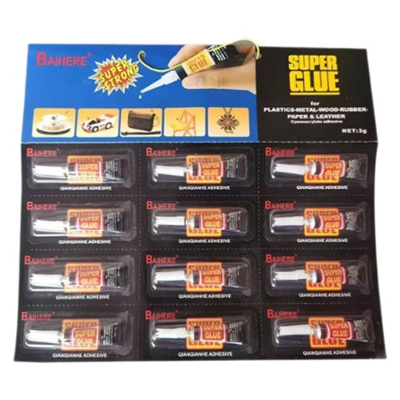 Liquid Super Glue Wood Rubber Metal Glass Cyanoacrylate Adhesive Stationery Store Nail Gel 502 Instant Strong Bond Leather