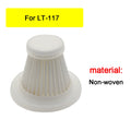 For LT-117 Car Vacuum Cleaner 2PC Non-wovens Filter Element Filter Vacuum Cleaner Filter Element Home Car Maintenance And Beauty