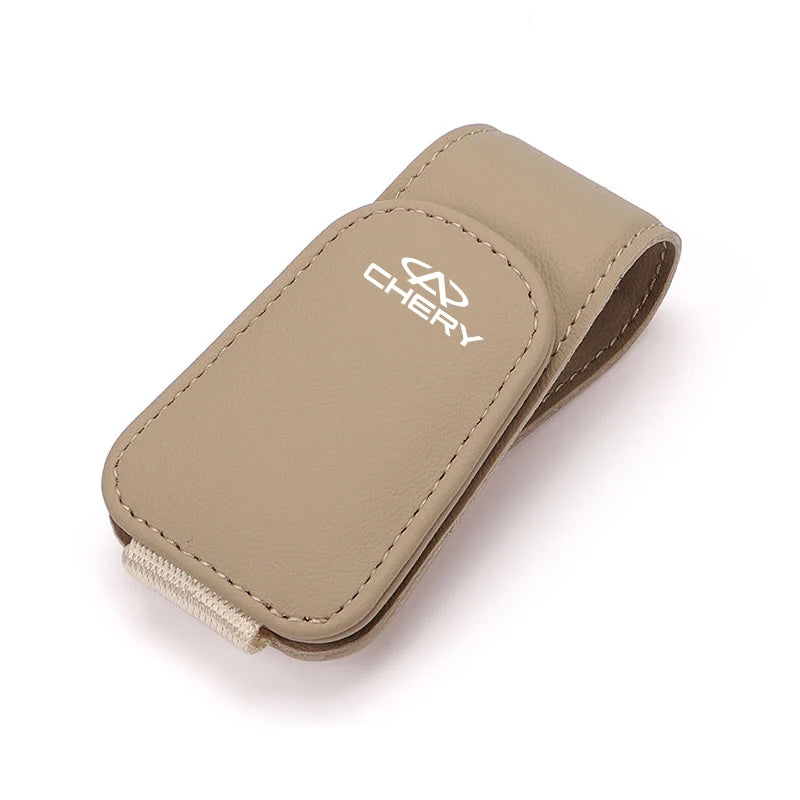 Car Interior Glasses Clip Leather Storage Holder Accessories For Chery EQ7 E3 Tiggo 7 QQ 5x Pro 4 3 Fulwin 2 X1 5 8 T11 Arrizo 6