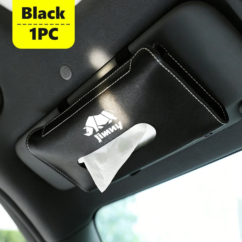 Car Tissue Box Towel Sets Sun Visor Tissue Holder Interior Storage For Suzuki Swift Jimny Grand Vitara SX4 Samurai Spacia Ciaz