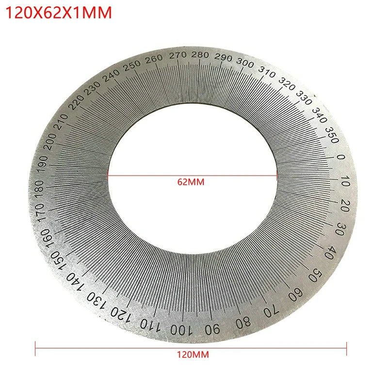 Stainless Steel Lathe Dial Disc 360 Degree Disc Universal Measuring Disc (Diameter:70 110 120 130 90 120 170 190 200MM)