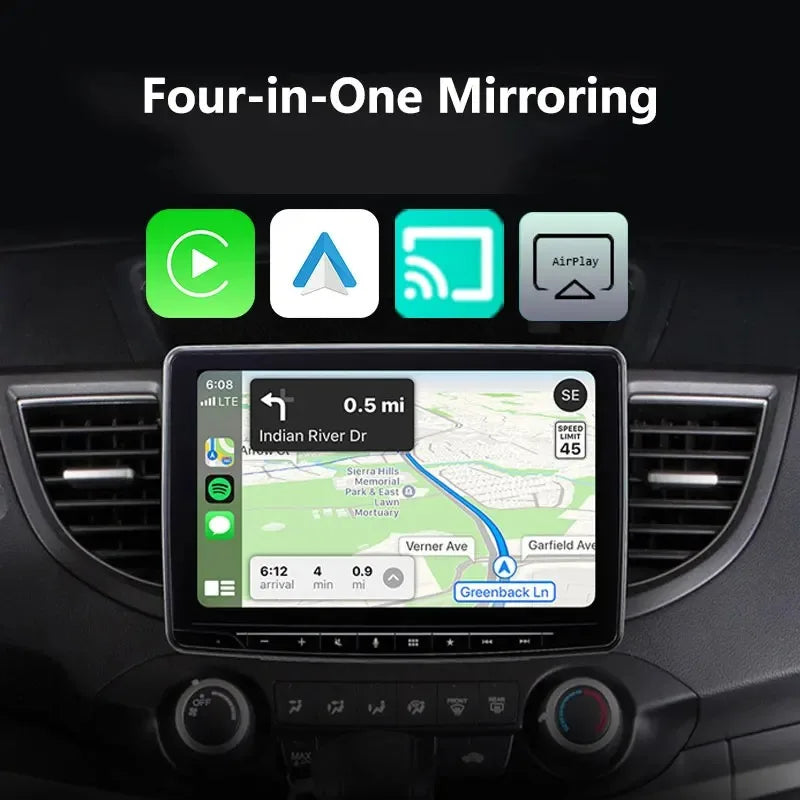 2026 4-in-1 Carplay Mirror Projection Wireless in Car Connectivity Intelligent Reverse Control Carplay Box For Apple and Android