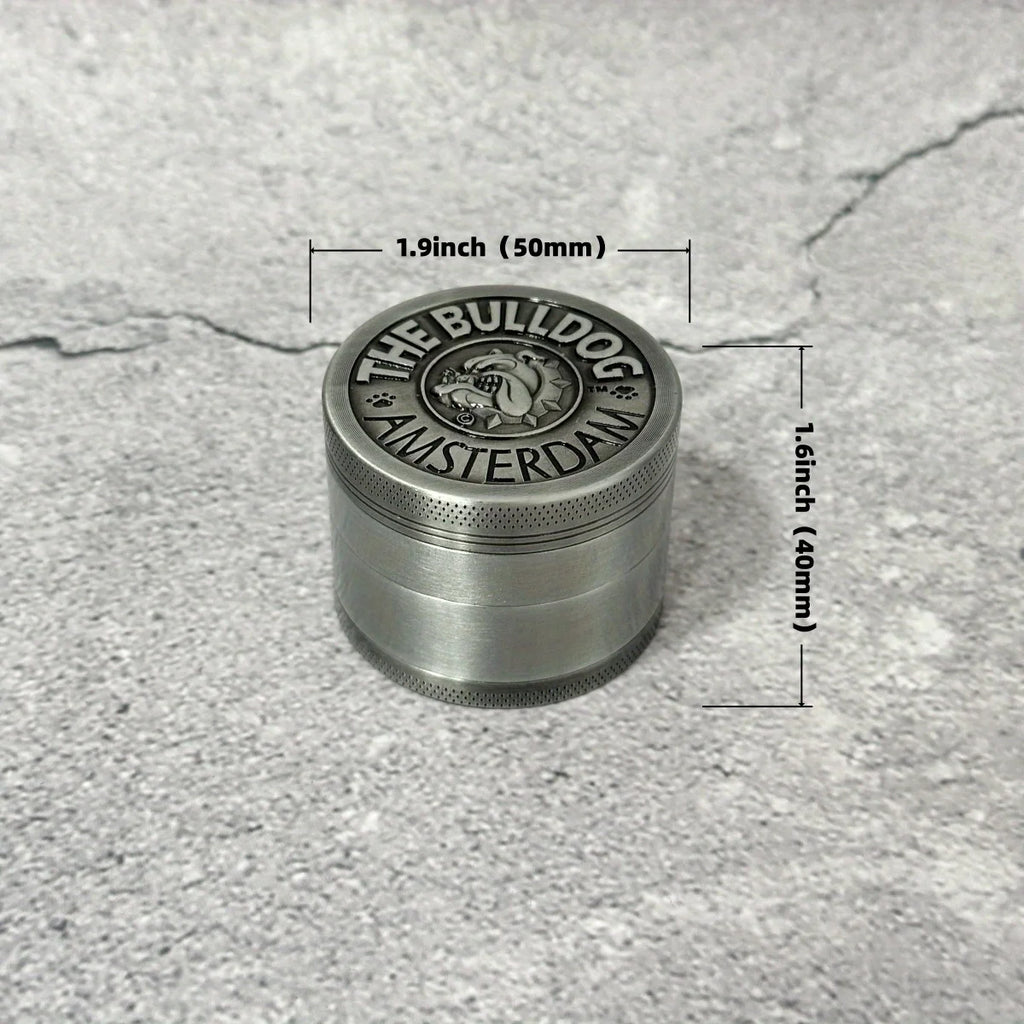 1.6/2inch Silver Dog Metal Herb Grinder Mill Mortar 4-Layers Tobacco Vanilla Bud Grinder Grass Cigar Smoking Cigarette Tool