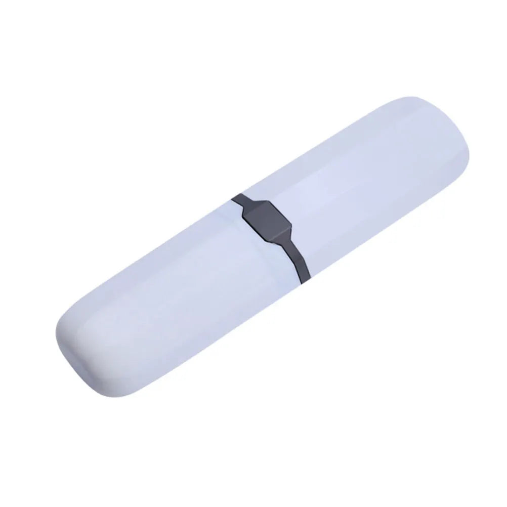 1Pcs Travel Toothbrush Holder Case Compact Plastic Toothbrush Storage Box PP Material Grey Blue Lightweight for Business Trip
