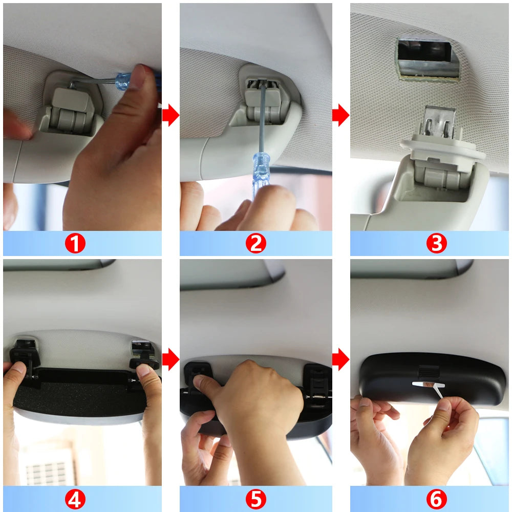For VW T-roc 2017 - 2022 Sunglasses Holder Storage Box for Volkswagen Troc Car Glasses Case 2018 2019 2020 2021 Accessories