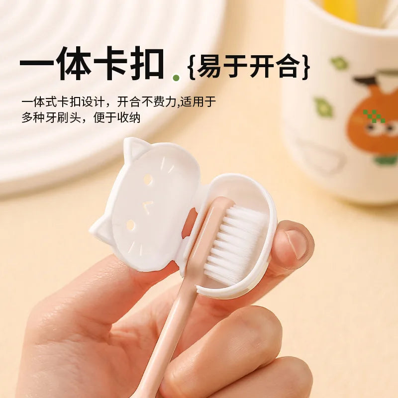Household portable cartoon toothbrush protective cover, toothbrush storage, travel brush head cover, toothbrush protective cap