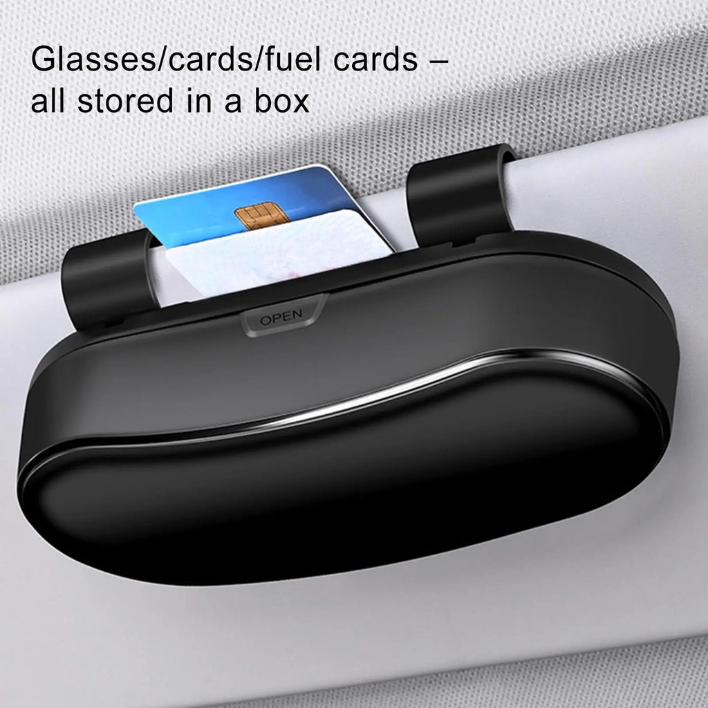 Universal Car Visor Clip Sunglass Holder Anti-Scratch Auto Organizer for Driving, Vehicle Glasses Storage Accessory