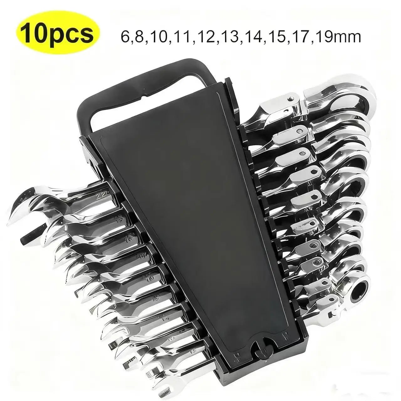 Ratchet Wrench of Keys Spanner Set Hand Tool 72-Tooth Ratcheting Flexible Head Mirror Finish for Car Repair Tools