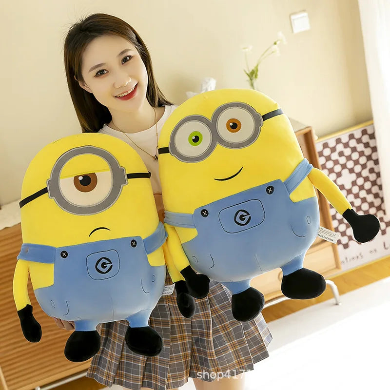 2026 Minions Movie Periphery Yellow Plush Bob Plush Stuart Stuffed Toys In Jeans Soft Dolls Pillow Decoration Birthday Gift