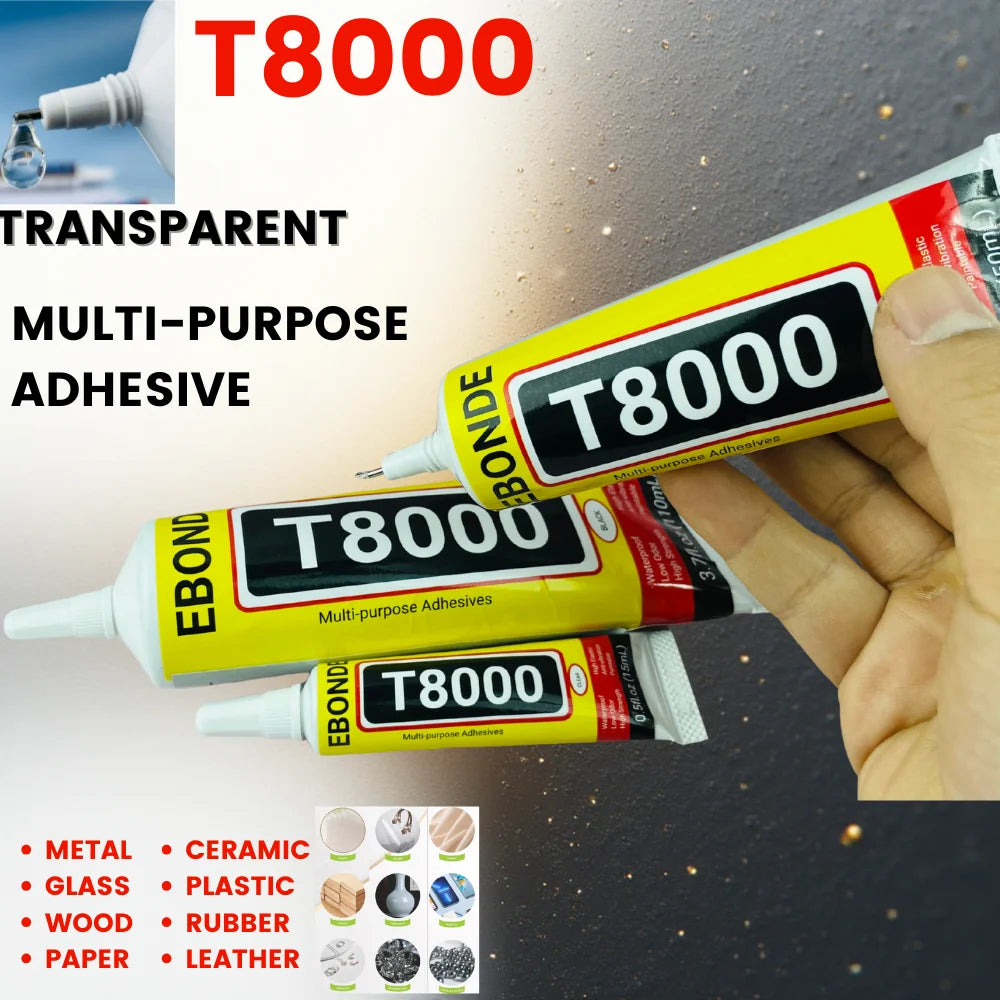 Phone Repair Glue LCD Screen Glue T8000 Cell Phone Adhesive Phone Glue Electronic Glue T-8000 Multifunction DIY Adhesive